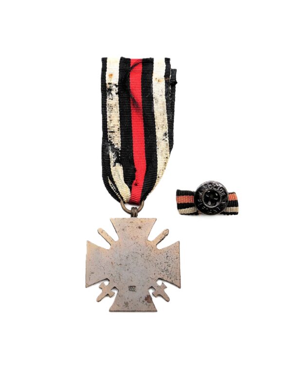 Ehrenkreuz für Frontkämpfer – Hersteller W (Hermann Wernstein, Jena-Lobstedt) - Mit Knopflochschleife – Bild 2