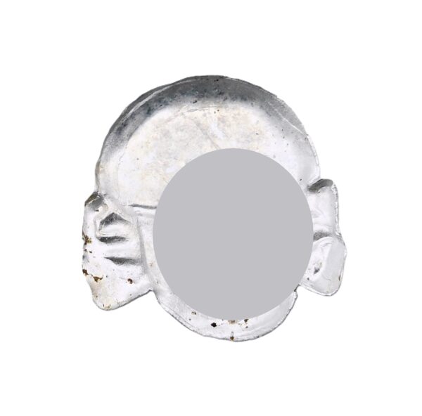 Totenkopf für die Schirmmütze der SS – Ausführung für freiwillige Helfer – Aus Aluminium – Bild 2