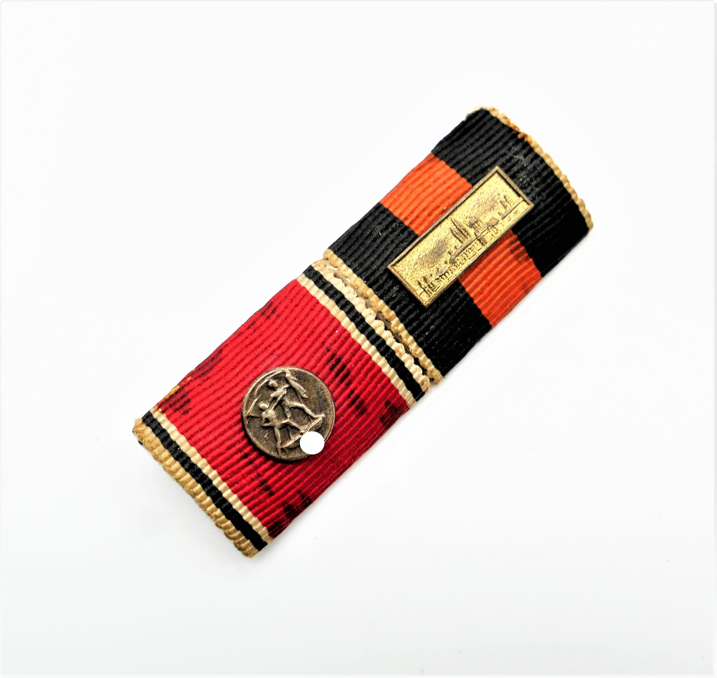 Feldspange – Anschlußmedaille Österreich mit Auflage - Sudetenland Medaille mit Prager Burg Auflage
