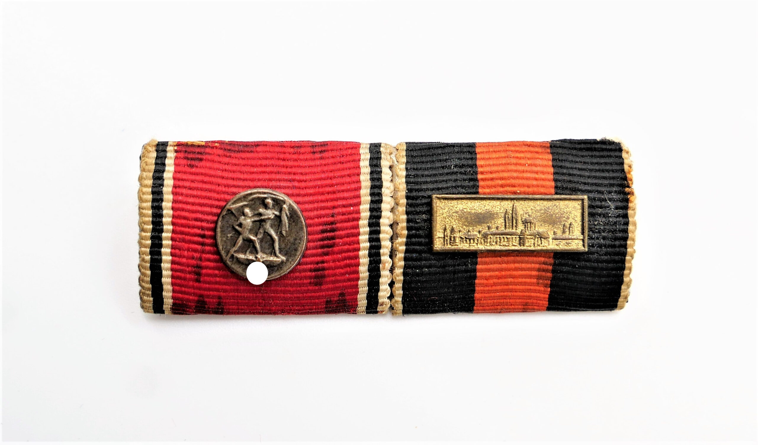 Feldspange – Anschlußmedaille Österreich mit Auflage - Sudetenland Medaille mit Prager Burg Auflage – Bild 2