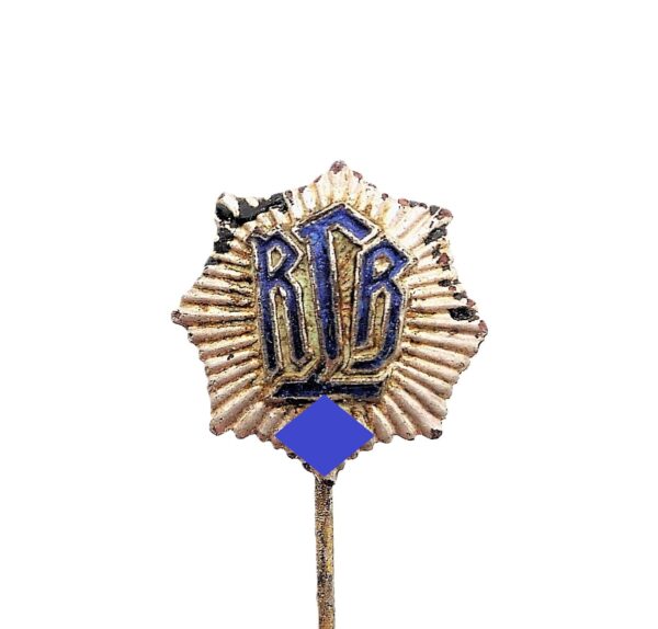 Abzeichen - Mitgliedsabzeichen RLB (Reichsluftschutzbund) - Hersteller H. Aurich, Dresden - Bodenfund - Luftschutz