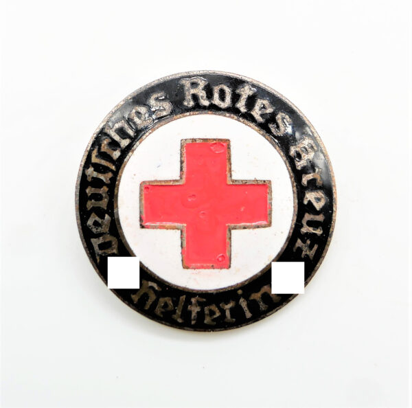 DRK (Deutsches Rotes Kreuz) Brosche – Helferin – Hersteller E.L.M.