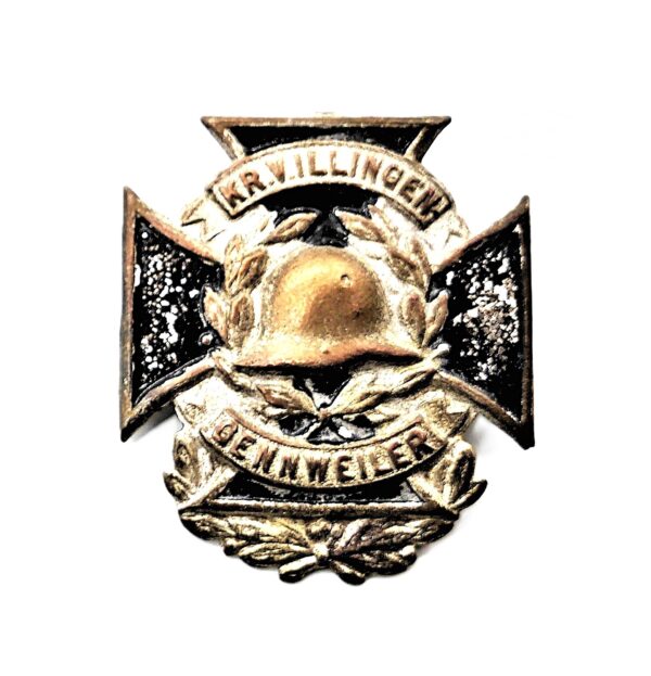 Abzeichen - Mit Stahlhelm - EK Form - KR. V. ILLINGEN - GENNWEILER - Stahlhelmbund