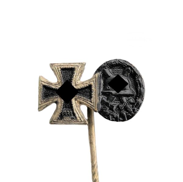Kleine Ordensspange – 9 mm Miniatur – Eisernes Kreuz – Verwundetenabzeichen - EK - VWA