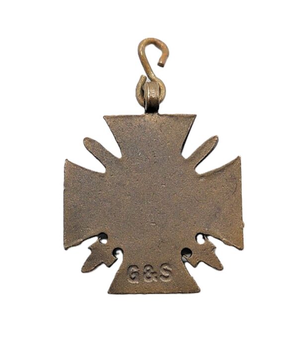 16 mm Miniatur zum Ehrenkreuz für Frontkämpfer - Hersteller G & S (Glaser und Söhne, Dresden) - Für die Frackkette - FEK – Bild 2