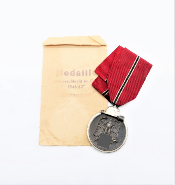 Medaille Winterschlacht im Osten 1941/42 – Hersteller 88 (Werner Redo, Saarlautern) – Mit Verleihungstüte - WIO