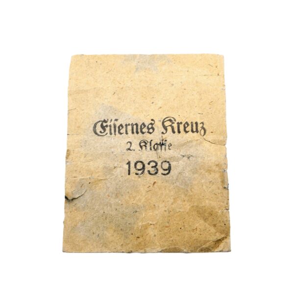 Verleihungstüte - Eisernes Kreuz 2. Klasse 1939 - Hersteller Jakob Bengel, Oberstein - Tüte - EK
