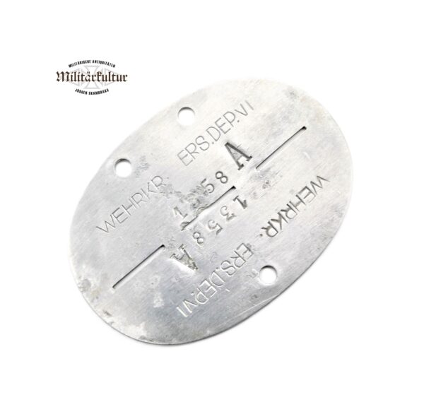 Erkennungsmarke – WEHRKREIS - ERS. DEP. VI - 1358 - EKM – Dogs Tag
