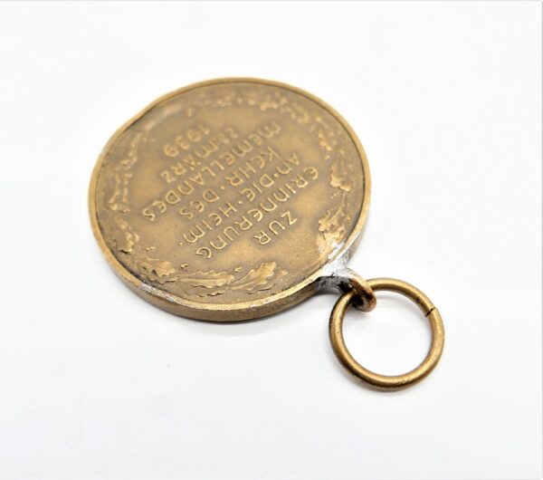 Medaille zur Erinnerung an die Heimkehr des Memellandes - Memelland - Schräges G mit HC Markierung – Bild 4