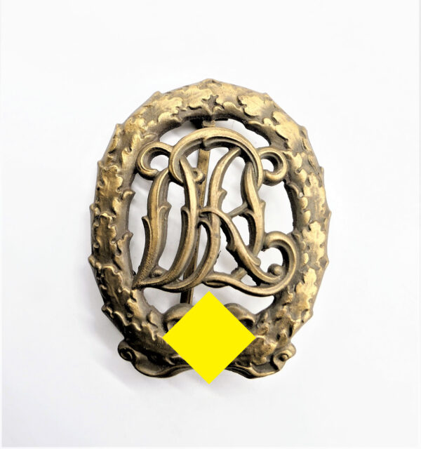 DRL Sportabzeichen Bronze – Hersteller Wernstein, Jena – D.R.G.M. 35269