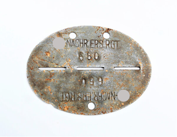 Erkennungsmarke SS – NACHR. ERS. RGT. (Nachrichten – Ersatz – Regiment) – EKM – Dogs Tag – Bodenfund – Bild 2