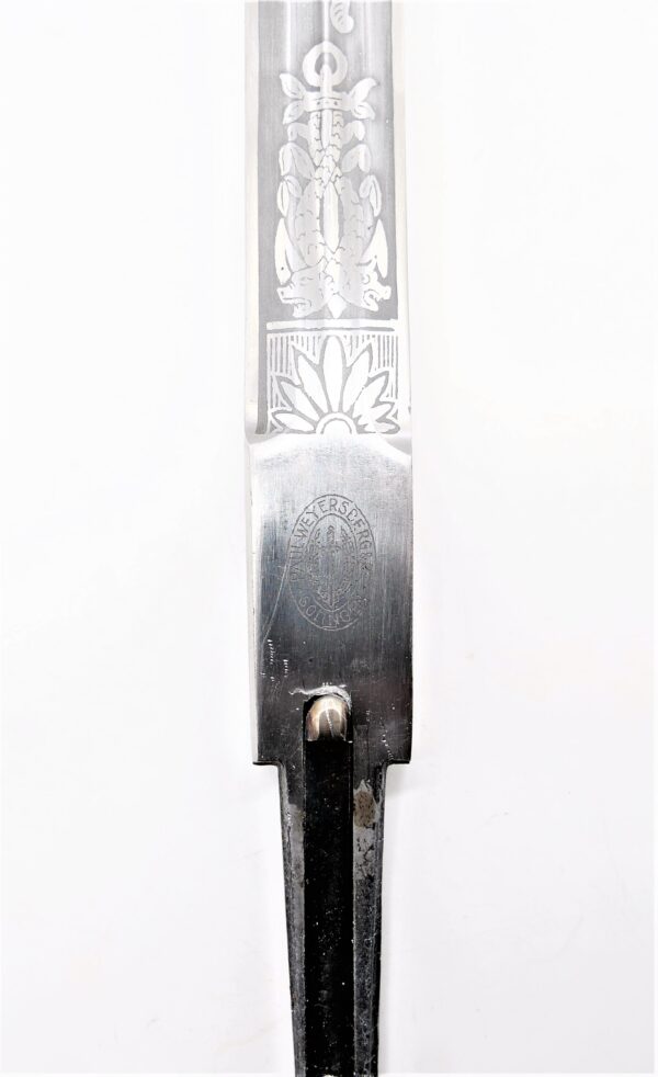 Klinge eines Kriegsmarinedolch – Marinedolch – Hersteller Paul Weyersberg & Co., Solingen – MOD – Bild 5