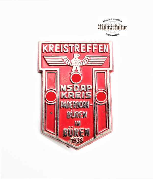 Abzeichen - Kreistreffen - NSDAP - Kreis Paderborn - Büren in Büren 1938