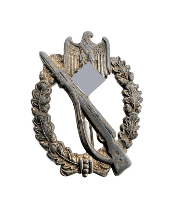 Infanterie Sturmabzeichen Silber Hersteller BSW (Brüder Schneider Wien) – Mit der Verleihungsschachtel im Wölkchendesign – ISA – Bild 2