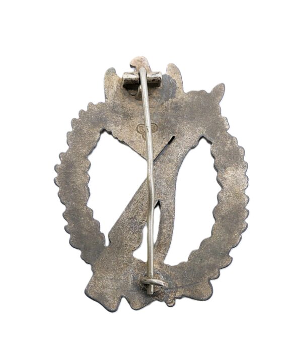 Infanterie Sturmabzeichen Silber Hersteller BSW (Brüder Schneider Wien) – Mit der Verleihungsschachtel im Wölkchendesign – ISA – Bild 3