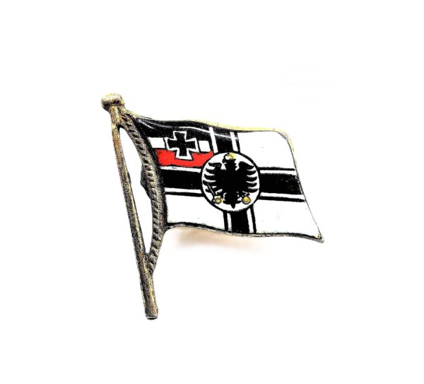Kaiserlicher Marineverein - Patriotisches Mützenabzeichen - Reichskriegsflagge - 1. Weltkrieg - Abzeichen