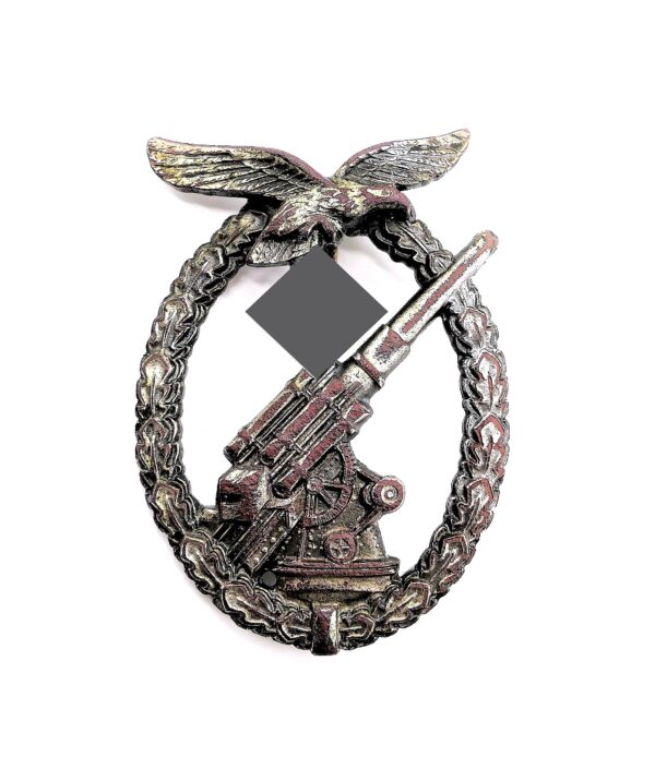 Flakkampfabzeichen der Luftwaffe – Hersteller Gustav Brehmer, Markneukirchen – FKA - Buntmetall