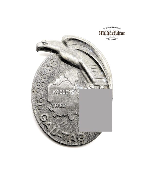 Abzeichen - Gau Tag Koblenz - Trier - 26.-28. 06. 1936 - Aluminium