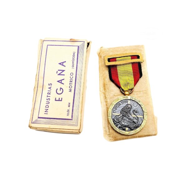 Spanien – Erinnerungsmedaille an den Bürgerkrieg 1936-39 – Medalla de la Campaña – Mit dem orginal Papier und der Schachtel – Legion Condor