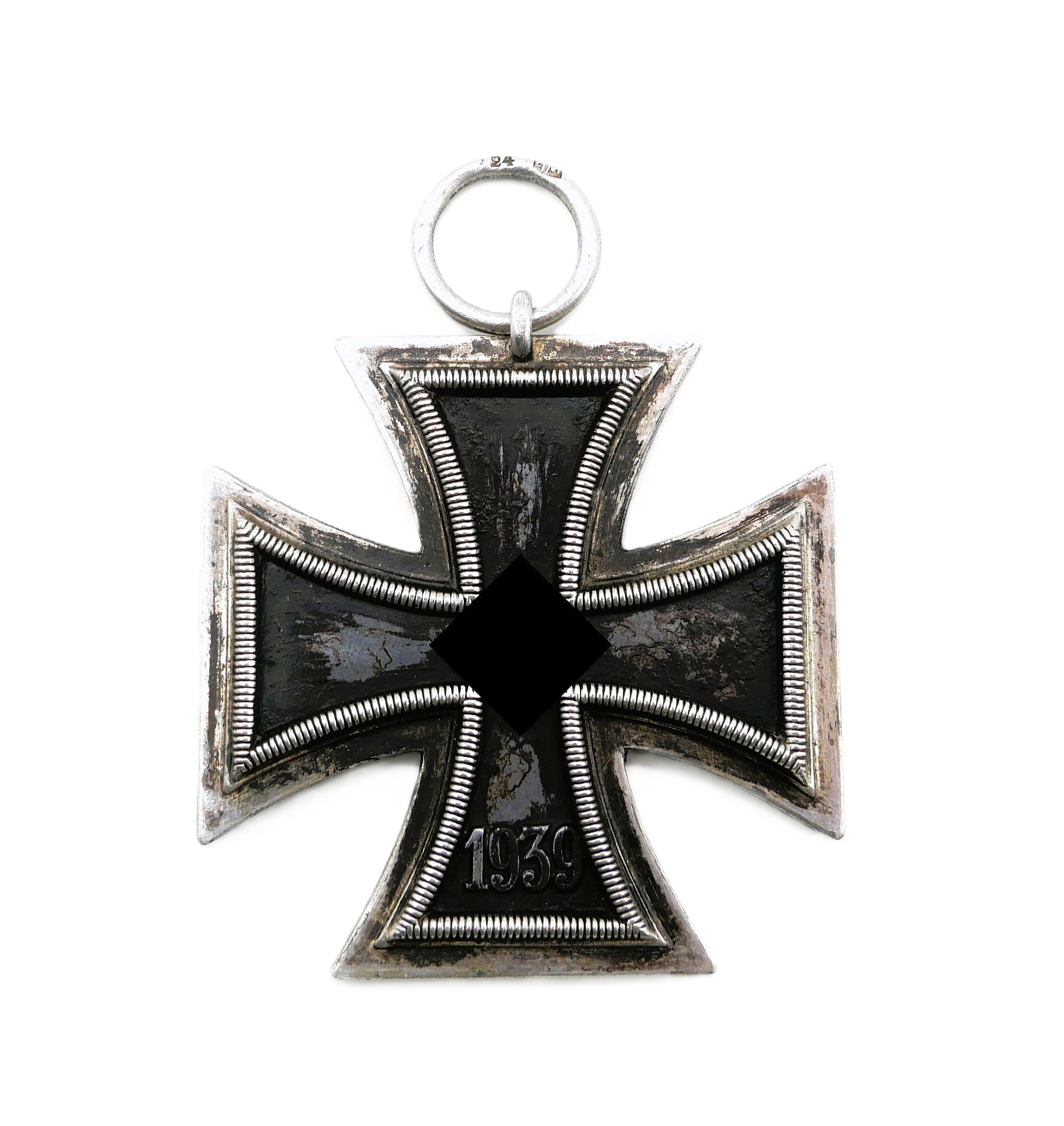 Eisernes Kreuz 2. Klasse 1939 – Hersteller 24 (Arbeitsgemeinschaft der Hanauer Plakettenhersteller, Hanau am Main) – Mit Zusatzpunze WB – EK