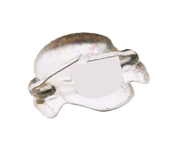 Totenkopf für die Schirmmütze der SS – Unmarkierter Deschler - Skull – Bild 3