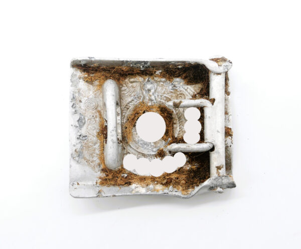 SS Aluminium Koppelschloss für Mannschaften – RZM 822/37 (Richard Sieper & Söhne, Lüdenscheid) – Bodenfund – Bild 3