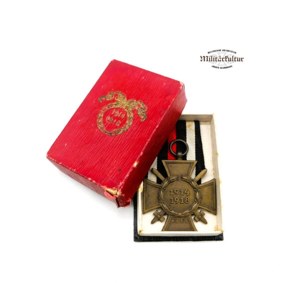 Ehrenkreuz für Frontkämpfer – Hersteller G & S (Glaser und Söhne, Dresden) – Mit dem seltenen Verleihungsetui