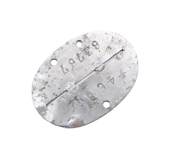 Codierte Erkennungsmarke 63767 – 9. / Funkhorch / Luftnachrichten Regiment 40 – Luftwaffe - EKM – Dogs Tag – Bodenfund