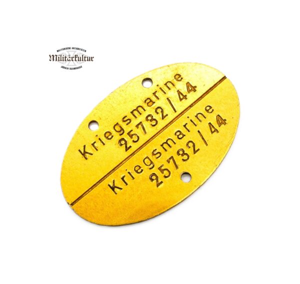 Erkennungsmarke der Kriegsmarine – 25732/44 – EKM – Dogs Tag