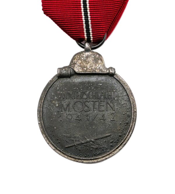 Medaille Winterschlacht im Osten 1941/42 – Hersteller 25 (Arbeitsgemeinschaft der Graveur-, Gold- und Silberschmiedeinnungen, Hanau am Main) – Mit Verleihungstüte - WIO – Bild 3