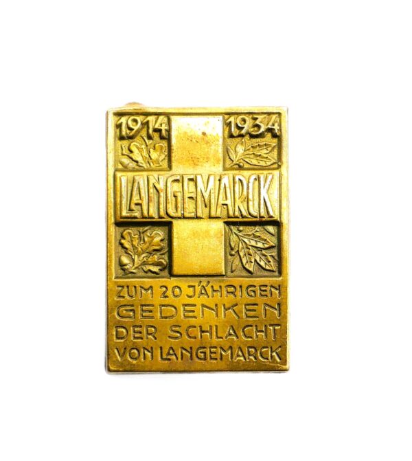 Abzeichen - Zum 20 Jährigen Gedenken der Schlacht von Langemarck 1914-1934