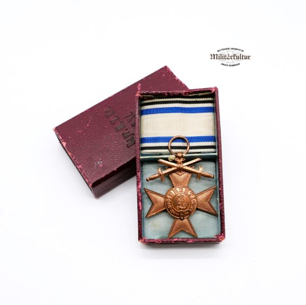 Bayern - Bayrisches Militär-Verdienst-Kreuz 3. Klasse mit Schwertern - Bayr. M. V. Kr. 3. KL. - Im Etui