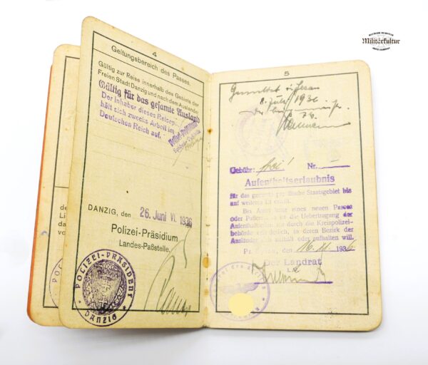 Danzig – Arbeitsbuch – Reisepass - Wehrpass - Arbeitsbuch DDR – Bild 6