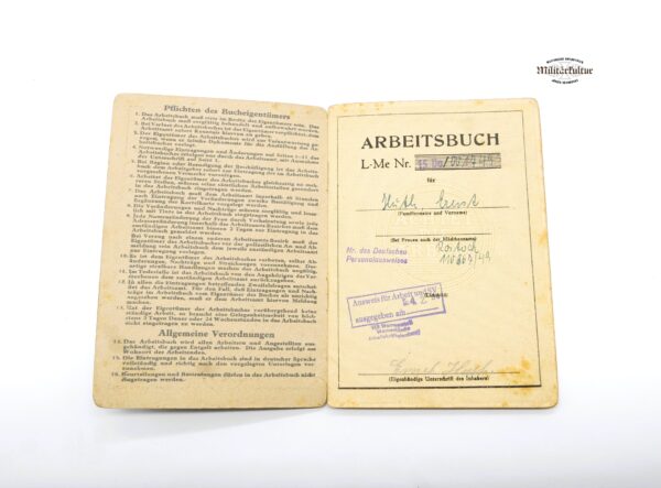Danzig – Arbeitsbuch – Reisepass - Wehrpass - Arbeitsbuch DDR – Bild 9