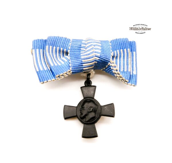 Bayern – 17 mm Miniatur zum König Ludwig Kreuz 1916 an Damenschleife