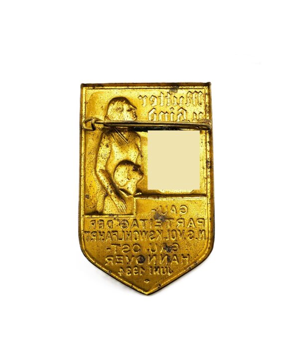 Abzeichen - Mutter und Kind - Gau - Parteitag der N. S. Volkswohlfahrt - Osthannover Juni 1934 - Hannover – Bild 3