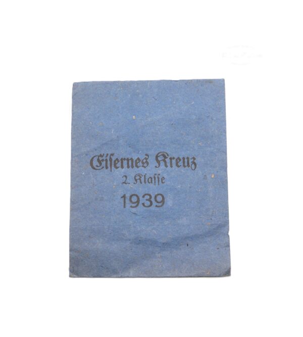 Verleihungstüte zum Eisernes Kreuz 2. Klasse 1939 – Hersteller Jakob Bengel, Oberstein – EK