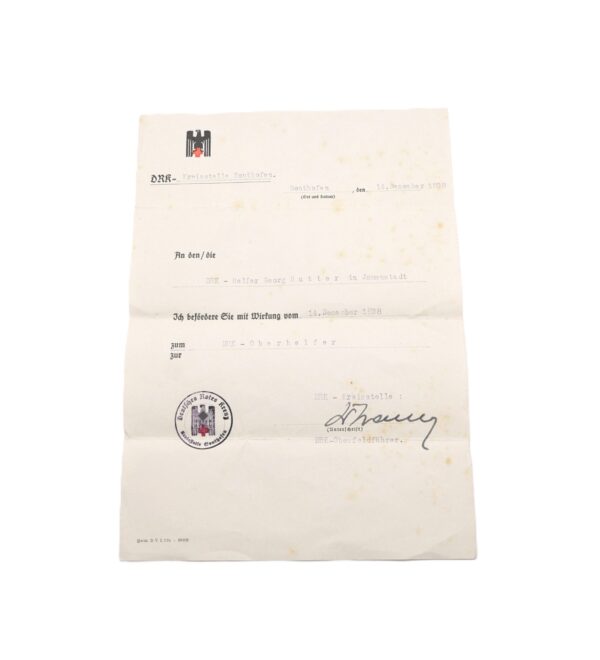 Deutsches Rotes Kreuz (DRK) - Ausweiskarte - Dienstausweis - Papiere - Urkunde - Auszeichnungsborte - Beitrags-Karte – Bild 6