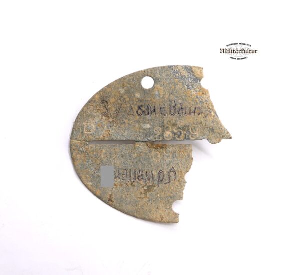 Erkennungsmarke – 3./San. Ers. Batl. d. Waffen SS – (Sanitäts Ersatz Bataillon) - EKM – Dogs Tag – Bodenfund – Bild 2
