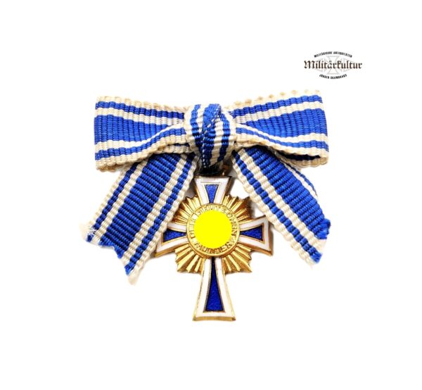 Miniatur zum Mutterkreuz Gold – Im LDO Etui mit Zettel – Hersteller L/59 (Alois Rettenmaier, Schwäbisch-Gmünd) – MK – Bild 2