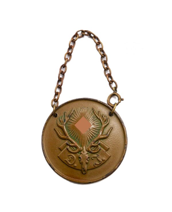 Plakette mit Kette – Deutsche Jägerschaft (DJ) 1938 – Auszeichnung – Jäger – Bild 2