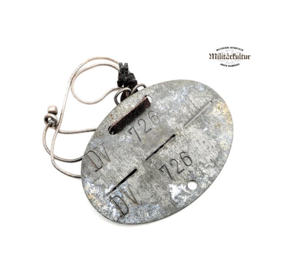 Erkennungsmarke DV (Deutscher Volkssturm) 726 – EKM – Dogs Tag