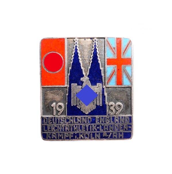 Abzeichen – Teilnehmerabzeichen – Deutschland-England – Leichtathletik Länderkampf – Köln am Rhein 1939