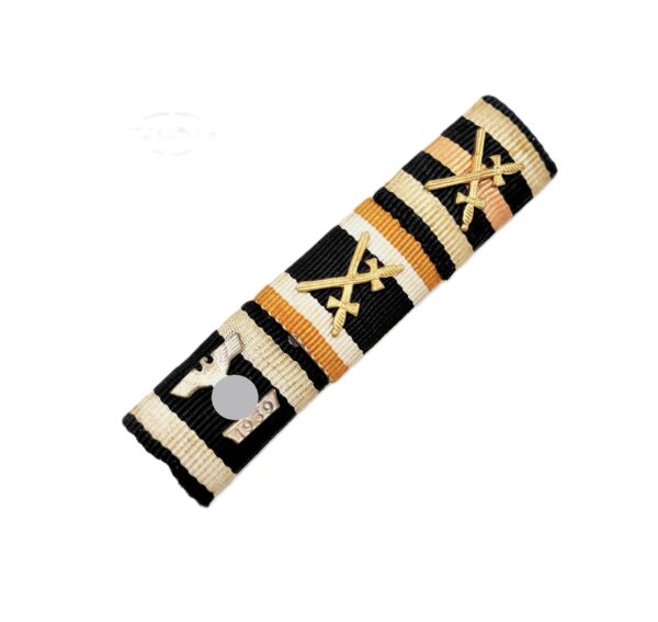 Feldspange – Eisernes Kreuz 2. Klasse mit Auflage zur Wiederholungsspange – Kriegsverdienstkreuz 2. Klasse – EK - KVK - FEK - Bandspange