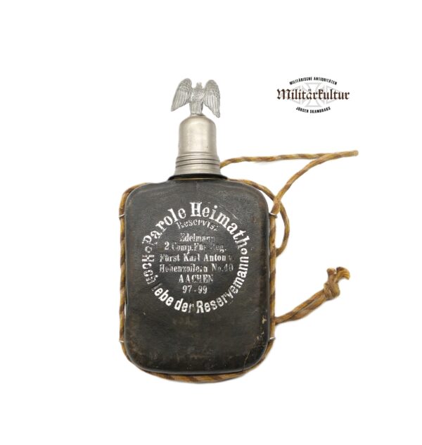 Preussen - Reservistenflasche – Flachmann - Flasche - Edelmann – 2. Comp. FüstReg. Fürst Karl Anton Aachen – Parole Heimat - Reserve – Bild 3
