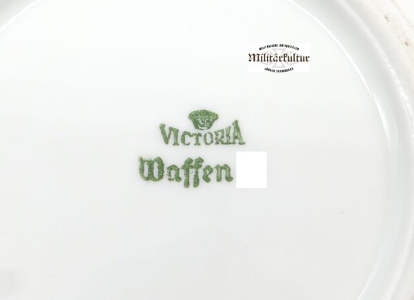 Kleine Porzellan Schale - Hersteller Victoria - Waffen SS - Geschirr – Bild 4