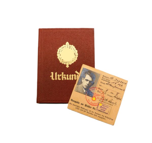 SA Urkunde - Zum Sportabzeichen Bronze - Besitz Zeugnis - Urkundenbuch