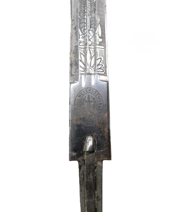 Klinge eines Kriegsmarinedolch – Marinedolch – Hersteller Paul Weyersberg & Co., Solingen – MOD – Bild 4