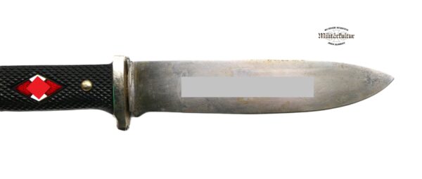 HJ (Hitlerjugend) – Messer – Fahrtenmesser – Hersteller E. V. S (Emil Voos, Solingen) – EVS – Mit Devise – Bild 4