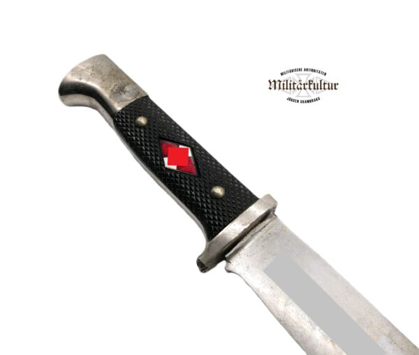 HJ (Hitlerjugend) – Messer – Fahrtenmesser – Hersteller E. V. S (Emil Voos, Solingen) – EVS – Mit Devise – Bild 3